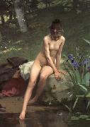 Paul Peel The Little Shepherdess oil painting reproduction